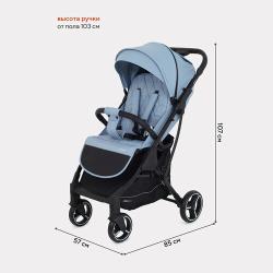 Коляска прогулочная всесезонная MowBaby Smart MB101, Black 2023