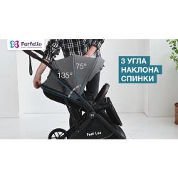 Прогулочная коляска детская с реверсивным блоком Farfello Fest Lux, Идеальный белый