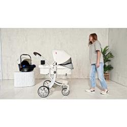 Детская коляска трансформер 2 в 1 Aimile Original New Black, темно-...