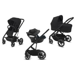 Коляска 3 в 1 Cybex Balios S Lux BLK Moon Black с дождевиком