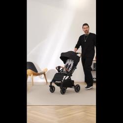 Коляска прогулочная детская Lynn от Happy Baby, в комплекте: дождевик, москитная сетка, чехол на ножки, матрасик, подстаканник, бордовый