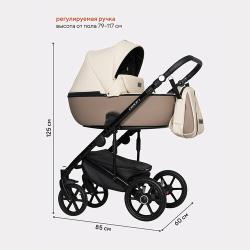 Коляска детская универсальная Riko Basic Ozon Ecco 2 в 1 слоновая кость / бежевый