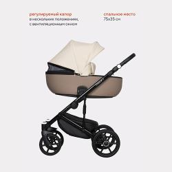 Коляска детская универсальная Riko Basic Ozon Ecco 2 в 1 слоновая кость / бежевый