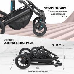 Коляска 3 в 1 для новорожденных всесезонная Farfello Sola Trio Comfort, серый новый
