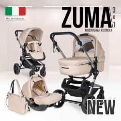 Коляска для новорожденных 3 в 1 Farfello Zuma Trio Comfort, Стальной серый