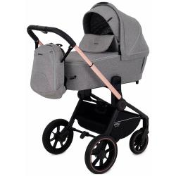 Коляска детская MOWBaby "ZOOM"PU (3в1) RA087 Silver Black