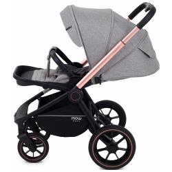 Коляска детская MOWBaby "ZOOM"PU (3в1) RA087 Silver Black