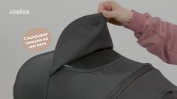 Коляска универсальная 2 в 1 детская всесезонная Junion Pioni с реверсивными блоком и люлькой, цвет бежевый