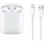 Беспроводные наушники Apple AirPods 2(A2032 / A2031 / A1602) , белый кейс с проводной зарядкой