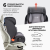 Автокресло детское Costa HD-02, крепление ISOFIX, группа 1 / 2 / 3, от 9 месяцев до 12 лет, от 9 до 36 кг, цвет черно-серый