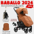 Прогулочная коляска Baballo Future 2024 Бабало армейский на черной раме